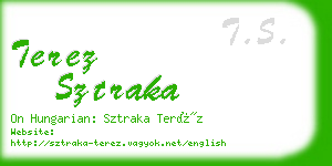 terez sztraka business card